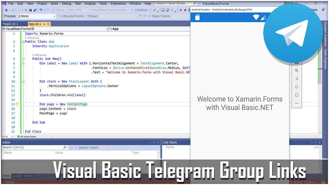 Visual Basic Telegram Group Links